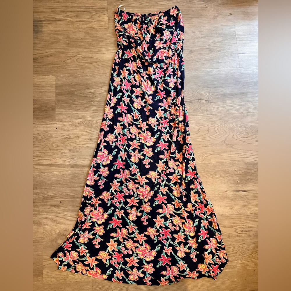 Lilly Pulitzer for Target, XS, Navy blue with pink and orange flowers